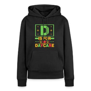 Enseignante en garderie Directrice de l’éducatrice en garderie - Sweat à capuche Premium bio Femme - noir - Devant - Julia (174cm)