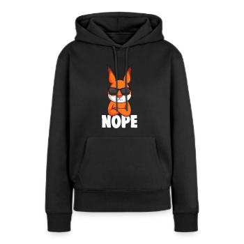Eichhörnchen Nope Kinder Jungen Mädchen - Frauen Premium Bio Hoodie - Schwarz - Vorne - Julia (174cm)
