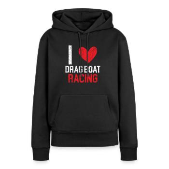 J’adore Drag Boat Racing Boat Race Boat Riding - Sweat à capuche Premium bio Femme - noir - Devant - Julia (174cm)