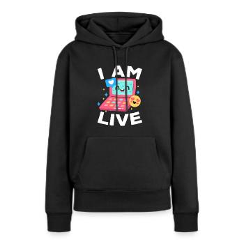 Content Creator Social Media Influencer Vlogger - Frauen Premium Bio Hoodie - Schwarz - Vorne - Julia (174cm)