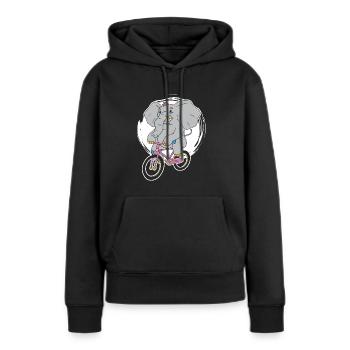 Vélo Elephant Whisperer Animal Zookeeper Bike - Sweat à capuche Premium bio Femme - noir - Devant - Julia (174cm)