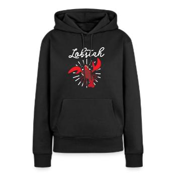 Lobstah Crawfish Eater Seafood Lobster Lover - Sweat à capuche Premium bio Femme - noir - Devant - Julia (174cm)