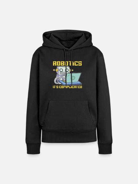 Robotik Es ist kompliziert Künstliche Intelligenz - Frauen Premium Bio Hoodie - Schwarz