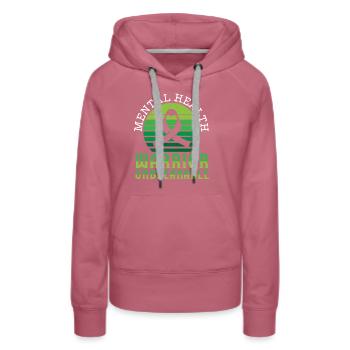 Prévention du suicide Sensibilisation à la santé mentale - Sweat à capuche Premium bio Femme - mauve - Devant - Isabella (175cm)