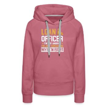 Credit Officer Job Profession Debt Loan Officer - Women’s Premium Organic Hoodie - mauve - Front - Isabella (175cm)