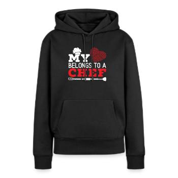 Culinaire Gangster Chef Pâtissier Cuisine Culinaire - Sweat à capuche Premium bio Femme - noir - Devant - Julia (174cm)