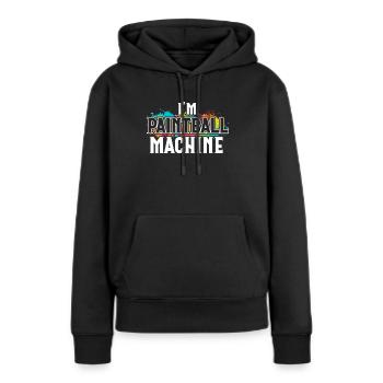 Machine de paintball Joueur de paintball Paintballer - Sweat à capuche Premium bio Femme - noir - Devant - Julia (174cm)