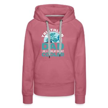 Triathlon Athlet Triathlet Schwimmen Radfahren Laufen - Frauen Premium Bio Hoodie - Malve - Vorne - Isabella (175cm)