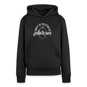 Antiquing Antique Lover Antique Hunting Antiquer - Sweat à capuche Premium bio Femme - noir - Devant - Julia (174cm)