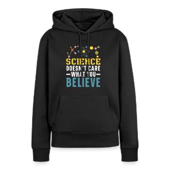Athéisme Anti-religion Agnostique Libre Penseur Athée - Sweat à capuche Premium bio Femme - noir - Devant - Julia (174cm)
