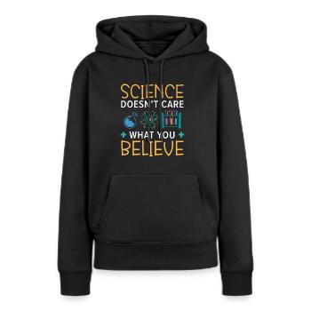 Athéisme Anti-religion Agnostique Libre Penseur Athée - Sweat à capuche Premium bio Femme - noir - Devant - Julia (174cm)