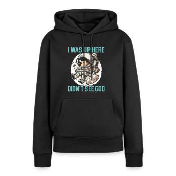 Athéisme Anti-religion Agnostique Libre Penseur Athée - Sweat à capuche Premium bio Femme - noir - Devant - Julia (174cm)