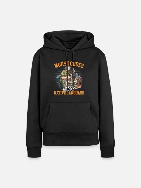 Amateurfunker Morsecode Radioaktivität - Frauen Premium Bio Hoodie - Schwarz