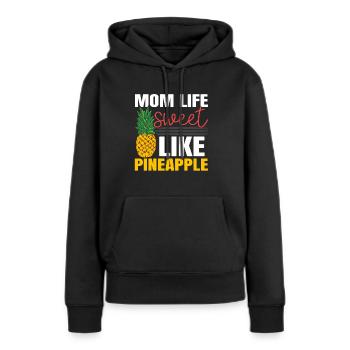 Ananas Mama Hallo Sommer Mutterschaft Muttertag - Frauen Premium Bio Hoodie - Schwarz - Vorne - Julia (174cm)