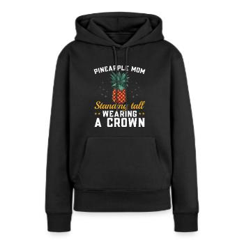 Ananas Mama Hallo Sommer Mutterschaft Muttertag - Frauen Premium Bio Hoodie - Schwarz - Vorne - Julia (174cm)