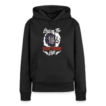 Pavian Affe Liebhaber Wildtier Tier Zoowärter - Frauen Premium Bio Hoodie - Schwarz - Vorne - Julia (174cm)