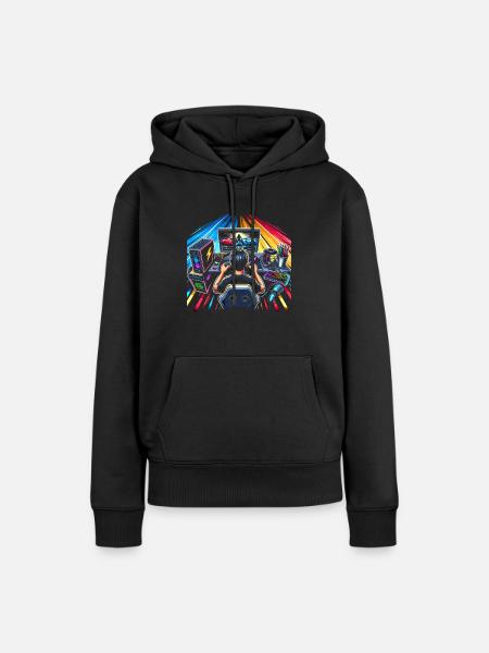 Speedrunning Videospieler Gamer Gaming - Frauen Premium Bio Hoodie - Schwarz