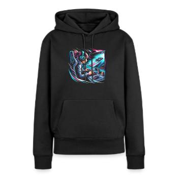 Speedrunning Joueur de jeux vidéo Gamer Gaming - Sweat à capuche Premium bio Femme - noir - Devant - Julia (174cm)