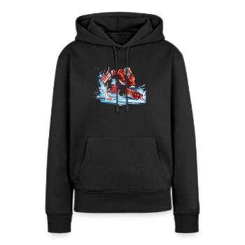 Hockey sur glace Gardien de but Gardien de but Gardien de but - Sweat à capuche Premium bio Femme - noir - Devant - Julia (174cm)