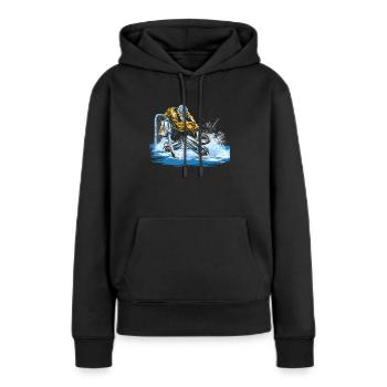 Hockey sur glace Gardien de but Gardien de but Gardien de but - Sweat à capuche Premium bio Femme - noir - Devant - Julia (174cm)