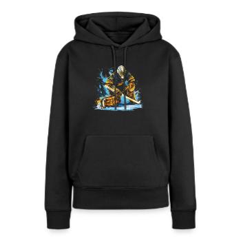 Hockey sur glace Gardien de but Gardien de but Gardien de but - Sweat à capuche Premium bio Femme - noir - Devant - Julia (174cm)