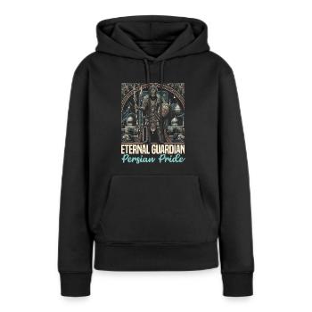 Immortel persan Empire achéménide Guerrier perse - Sweat à capuche Premium bio Femme - noir - Devant - Julia (174cm)