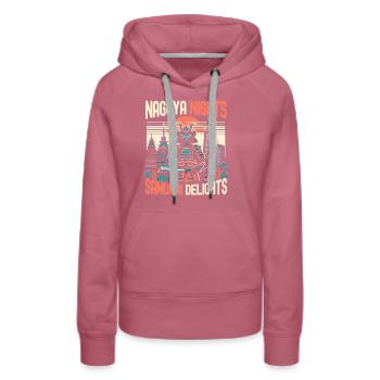 Nagoya Japan Country Travel Vacation I Love Nagoya - Women’s Premium Organic Hoodie - mauve - Front - Isabella (175cm)
