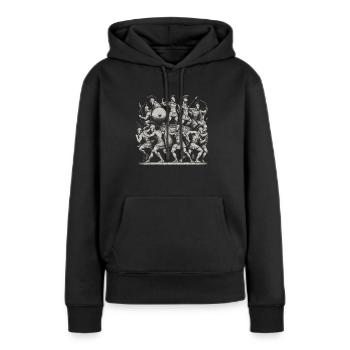 Guerre de Troie Guerrier Grèce antique Mythologie grecque - Sweat à capuche Premium bio Femme - noir - Devant - Julia (174cm)