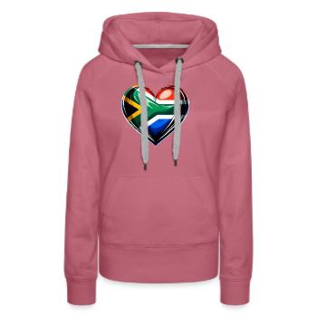 Südafrika Pride Johannesburg Südafrikanische Flagge - Frauen Premium Bio Hoodie - Malve - Vorne - Isabella (175cm)