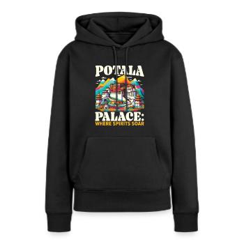 Potala Palace China Reisen Urlaub Chinesisch - Frauen Premium Bio Hoodie - Schwarz - Vorne - Julia (174cm)