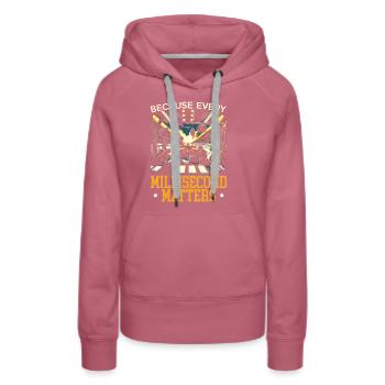 Pit Crew Rennwagen Rennen Rennstrecke Motorsport - Frauen Premium Bio Hoodie - Malve - Vorne - Isabella (175cm)