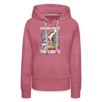 Amateur de volley-ball en salle Joueur de volley-ball sportif - Sweat à capuche Premium bio Femme - mauve - Devant - Isabella (175cm)