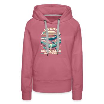 Gefährdete Arten Seiwal Tierrechte - Frauen Premium Bio Hoodie - Malve - Vorne - Isabella (175cm)