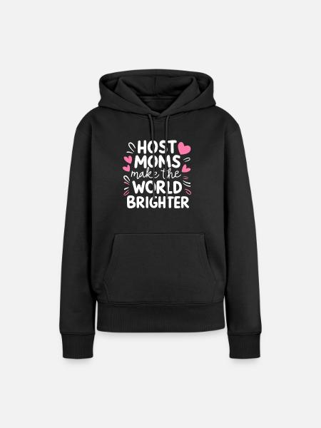 Gastmutter Austauschschüler Gastfamilie Gasteltern - Frauen Premium Bio Hoodie - Schwarz