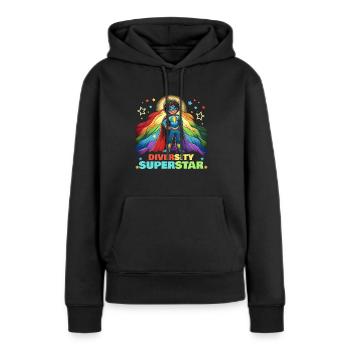 AuDHD Autismus ADHS Autistisches Spektrum Neurodiversität - Frauen Premium Bio Hoodie - Schwarz - Vorne - Julia (174cm)