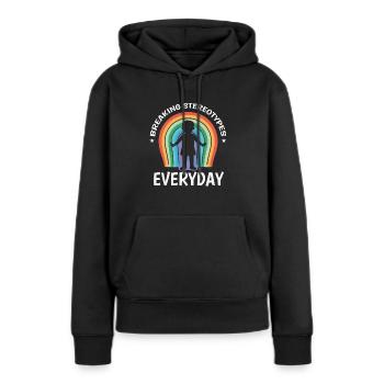 AuDHD Autismus ADHS Autistisches Spektrum Neurodiversität - Frauen Premium Bio Hoodie - Schwarz - Vorne - Julia (174cm)