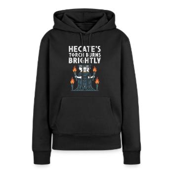 Hécate Lune Déesse Grecque Déesse Grecque Mythologie Grecque - Sweat à capuche Premium bio Femme - noir - Devant - Julia (174cm)