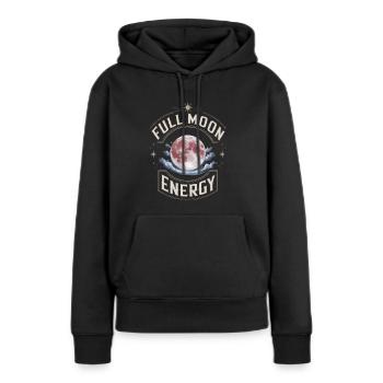 Kosmische Energie Lebensenergie Universelle Kraft - Frauen Premium Bio Hoodie - Schwarz - Vorne - Julia (174cm)
