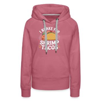 Garnelen Tacos Mexikanisches Essen Mexiko Küche Feinschmecker - Frauen Premium Bio Hoodie - Malve - Vorne - Isabella (175cm)