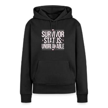 Krebsüberlebende Chemotherapie Chemotherapie besiegt Krebs - Frauen Premium Bio Hoodie - Schwarz - Vorne - Julia (174cm)