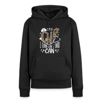 CNA Nursing Quotes Certified Nurse Assistant Gifts - Frauen Premium Bio Hoodie - Schwarz - Vorne - Julia (174cm)
