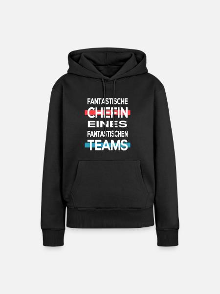 Chefin Vorgesetzte Team - Frauen Premium Bio Hoodie - Schwarz
