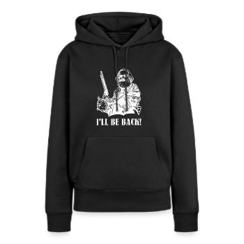 Je suis un cadeau de Karl Marx Marx Marxisme Chemnitz - Sweat à capuche Premium bio Femme - noir - Devant - Julia (174cm)