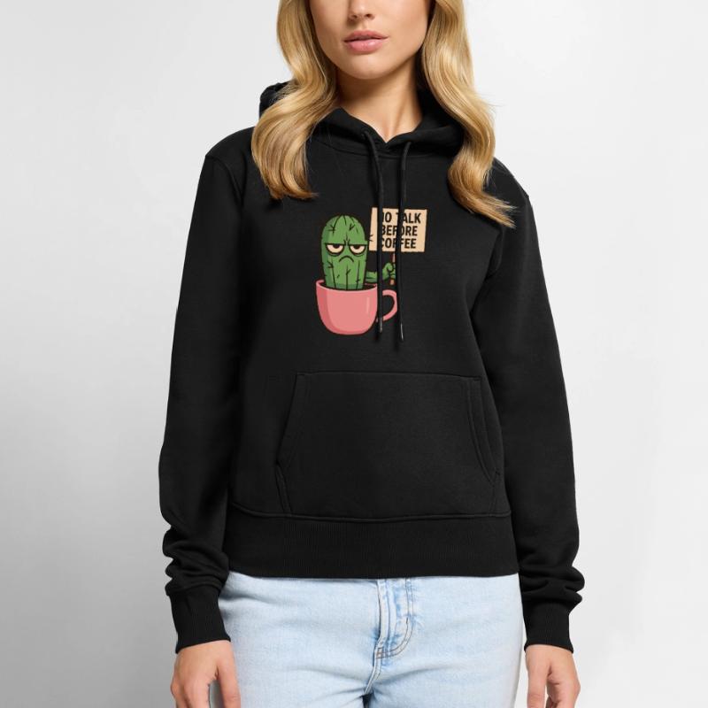 Grumpy cactus before the first coffee Women’s Premium Organic Hoodie