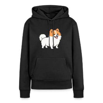 Spitz - Sweat à capuche Premium bio Femme - noir - Devant - Julia (174cm)