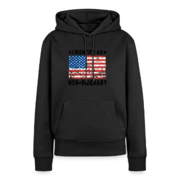 I Identify As Non-Bidenary - 2024 - Women’s Premium Organic Hoodie - black - Front - Julia (174cm)