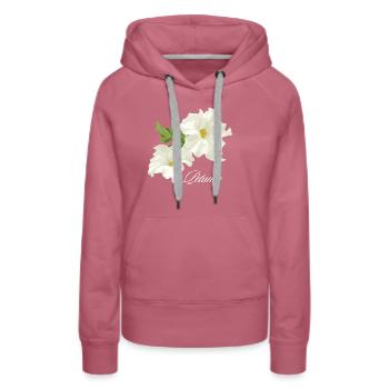 Petunia flower, Flower lover, Summer flower - Women’s Premium Organic Hoodie - mauve - Front - Isabella (175cm)