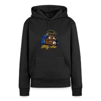 Merde - Sweat à capuche Premium bio Femme - noir - Devant - Julia (174cm)