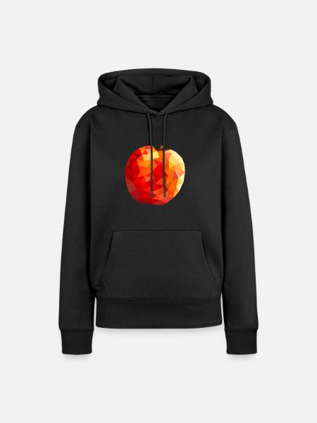 Apfel - Frauen Premium Bio Hoodie - Schwarz