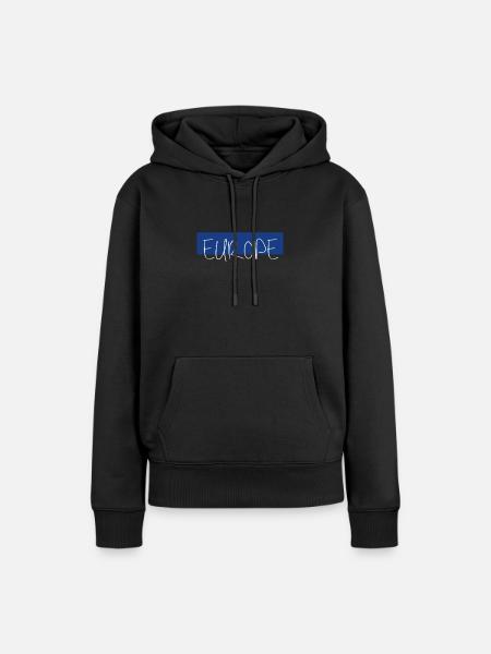 EUROPE simple - Sweat à capuche Premium bio Femme - noir